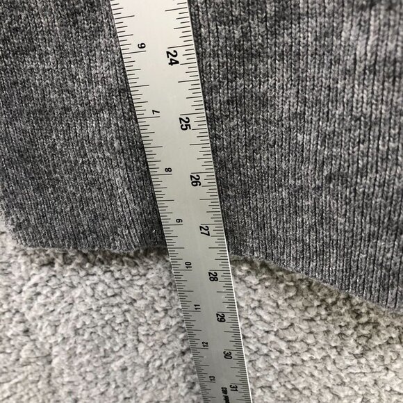 Soft Surroundings Sweater Womens L Ribbed Scoop Neck Gray Wool Blend Fitted - Picture 8 of 8